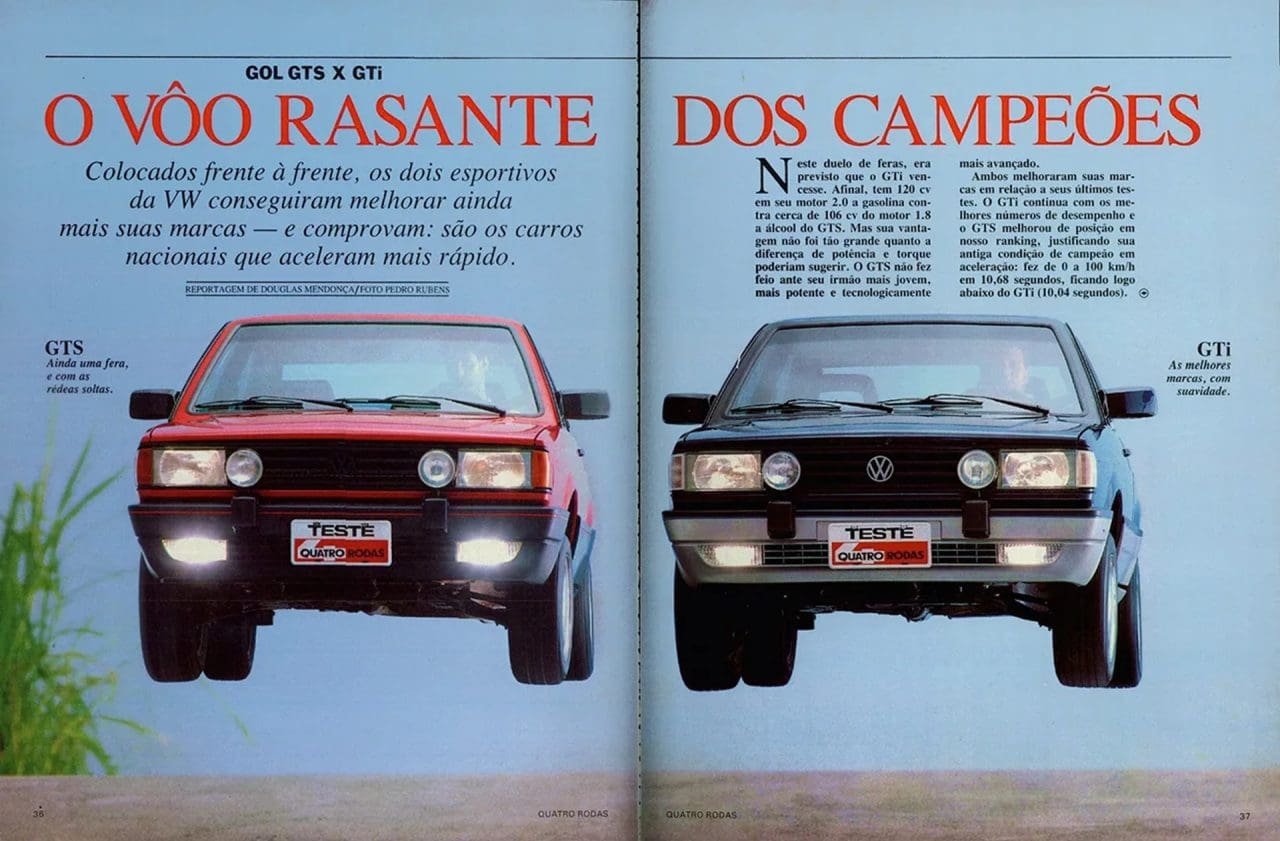 GTS x GTI: relembre comparativo e voo camuflado dos Gol esportivos