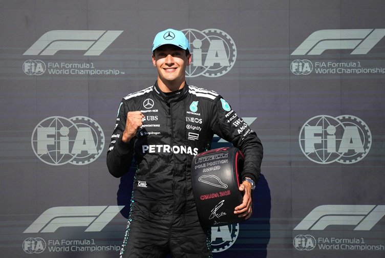 F1: George Russell, da Mercedes, marca melhor tempo e conquista pole position no GP do Canadá