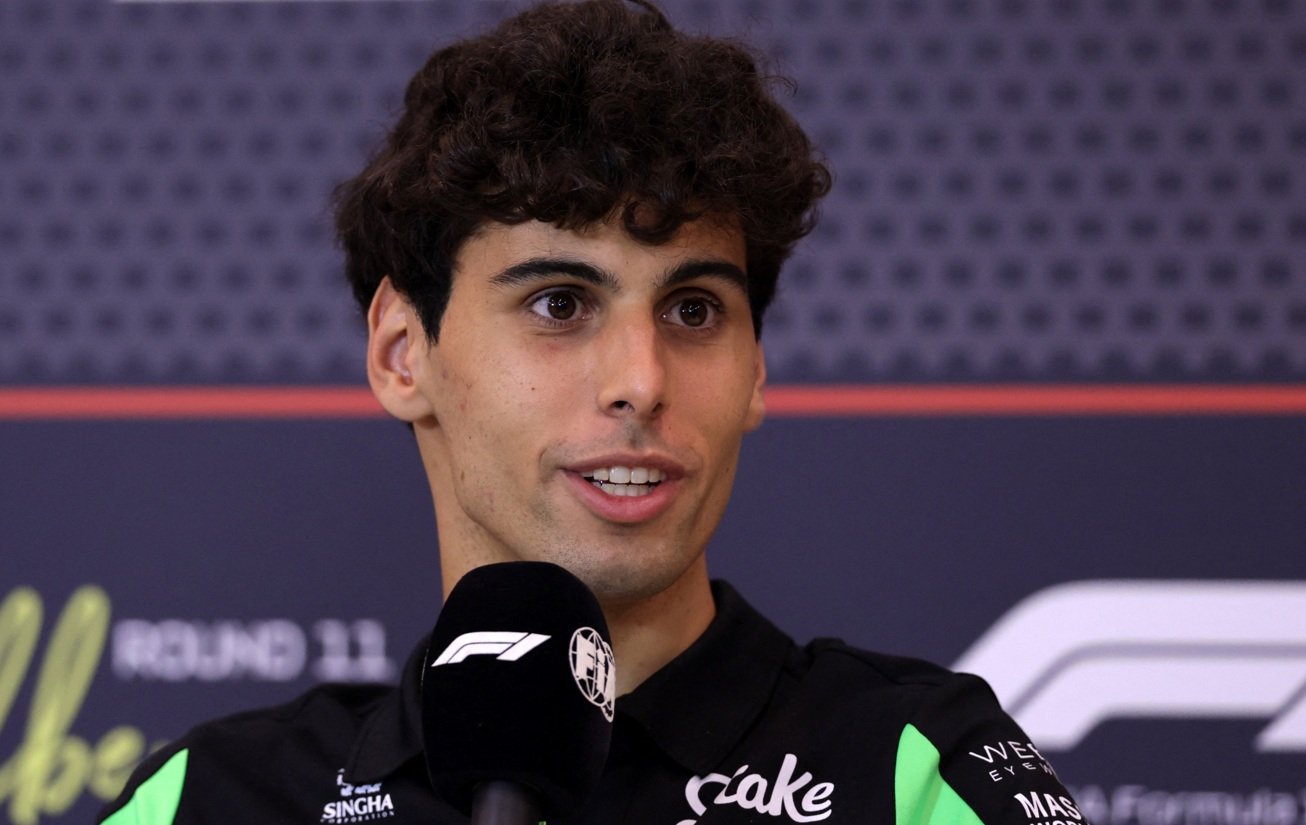 Gabriel Bortoleto, da Sauber, durante a coletiva de imprensa antes do Grande Prêmio da Áustria