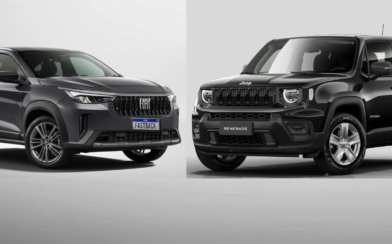 Fiat Fastback T200 2026 ou Jeep Renegade Sport T270? Veja preços, motorizações e equipamentos