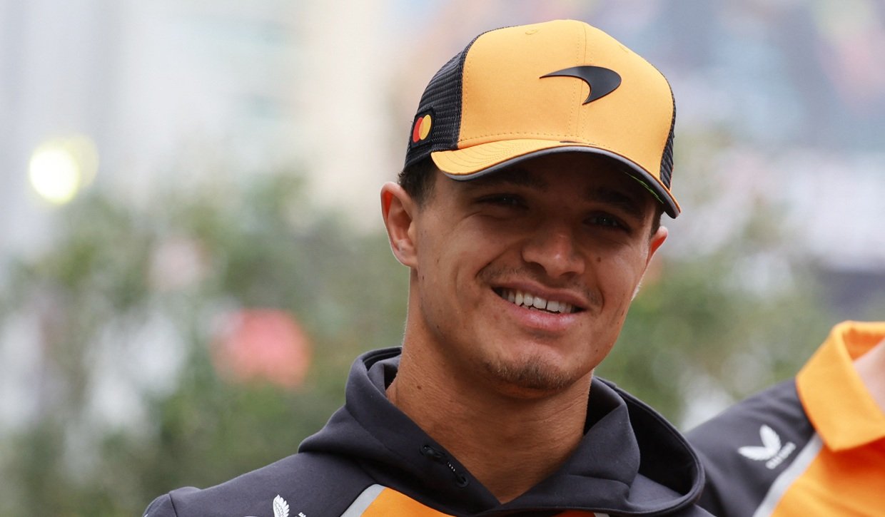 Lando Norris, da McLaren, antes do treino 