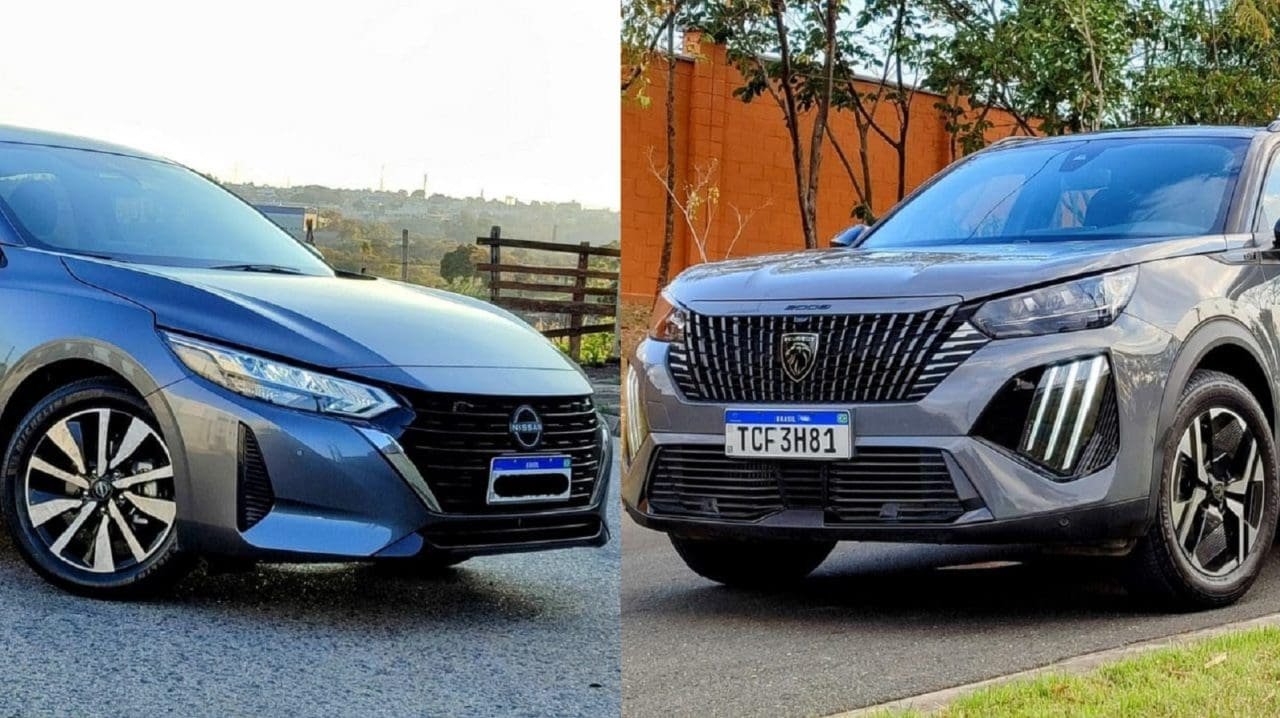 Sentra Advance e Peugeot 2008 GT - Foto: Lucca Mendonça