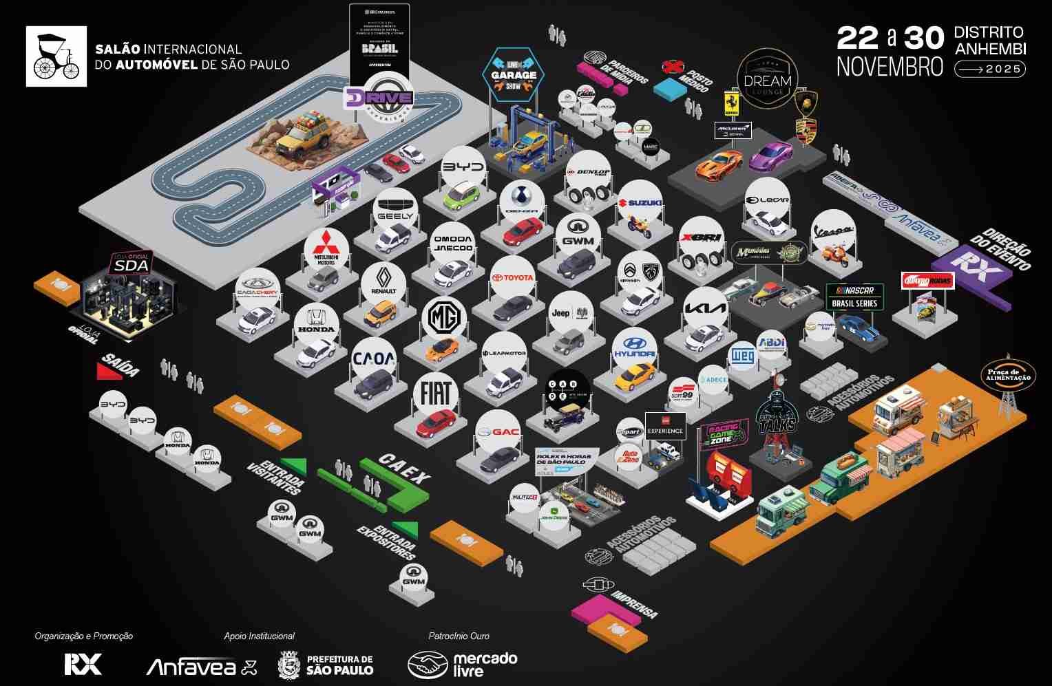 Maquete pavilhão de exposições do Salão do Automóvel 2025