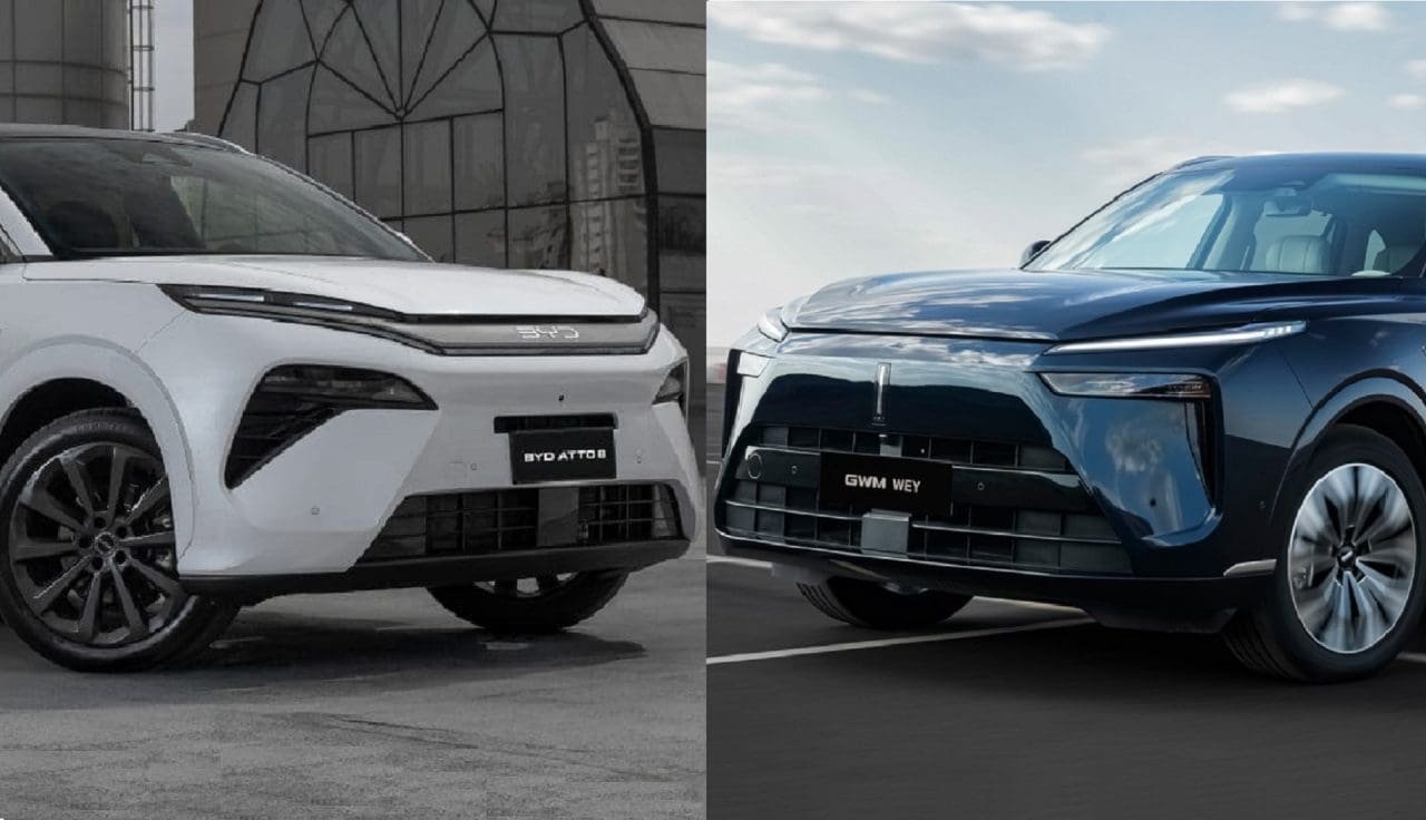BYD Atto 8 e GWM Wey 07 - Foto: divulgação