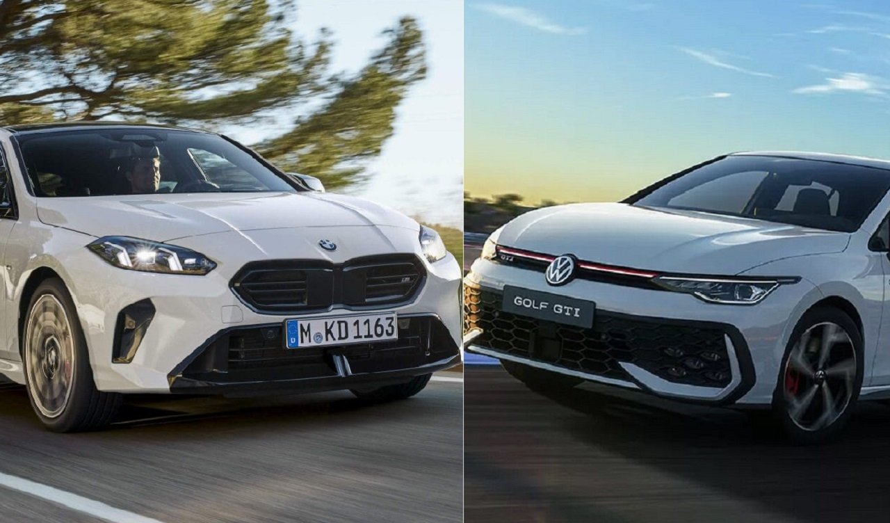 BMW M135 e VW Golf GTI - Foto: divulgação