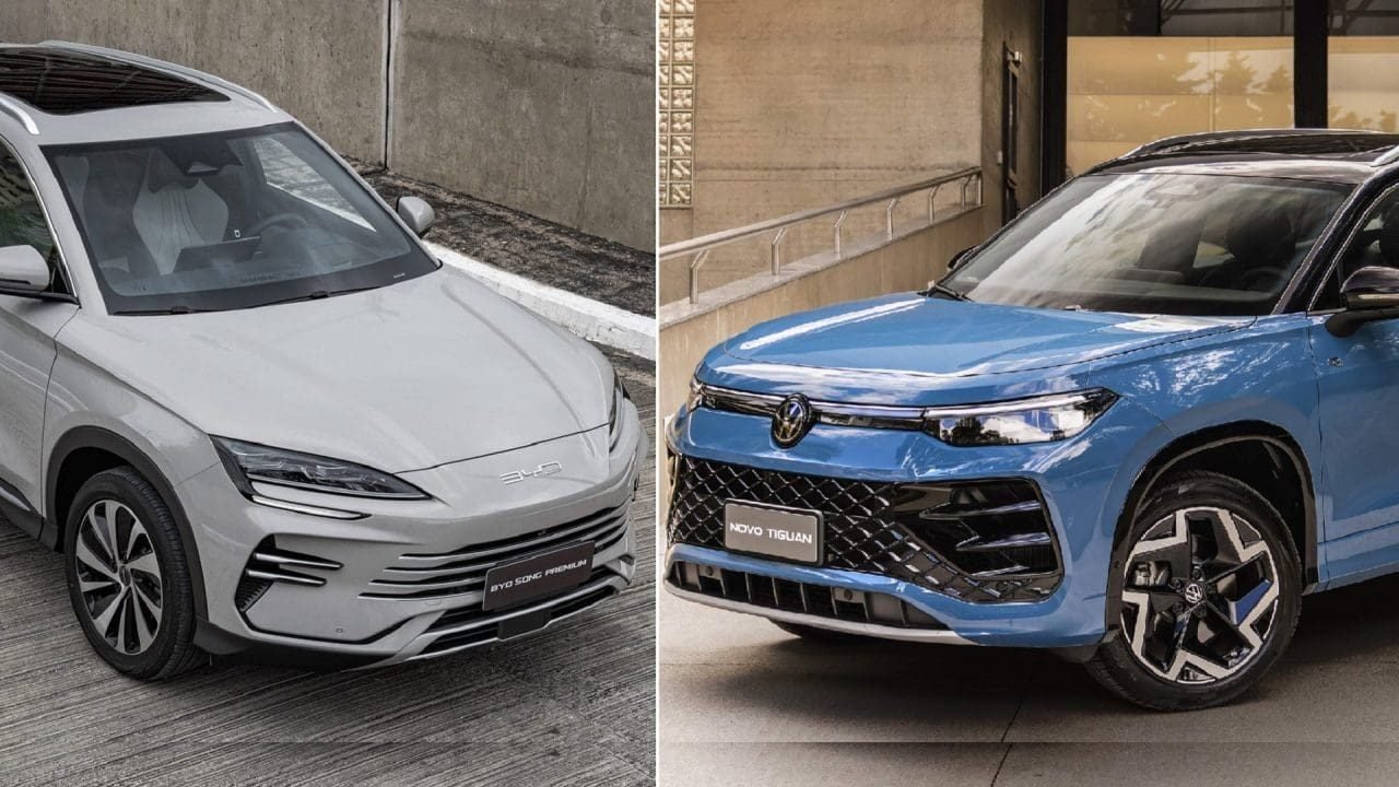 VW Tiguan R Line 2026 e BYD Song Plus Premium 2026 - Foto: divulgação