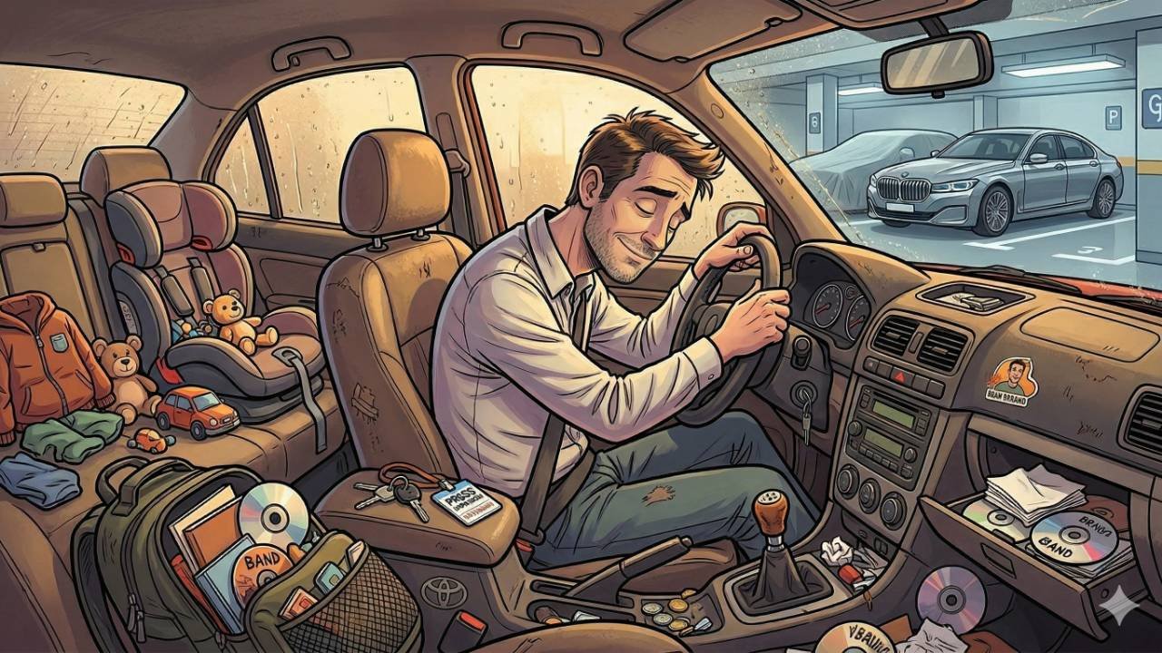 Cotidiano de um jornalista automotivo (foto: Nano Banana)