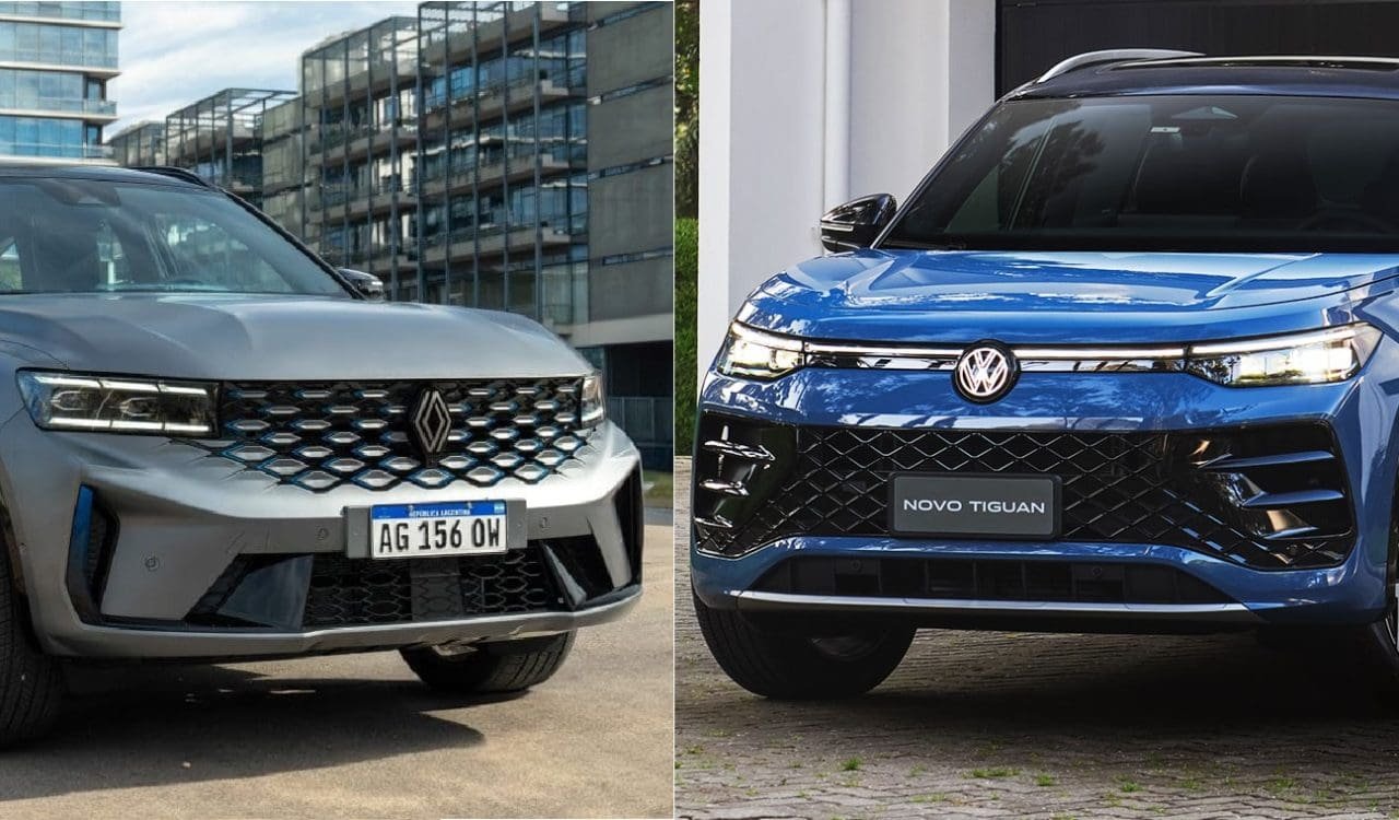 Renault Koleos Hybrid e VW Tiguan R Line - Foto: divulgação