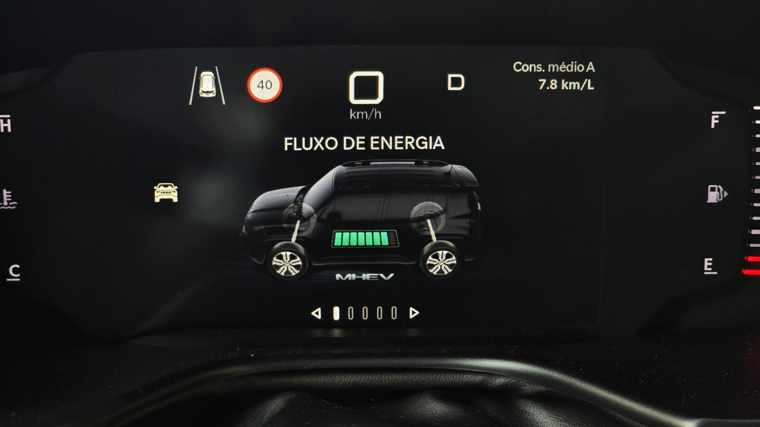 Jeep Renegade Longitude MHEV 2027 fluxo de energia
