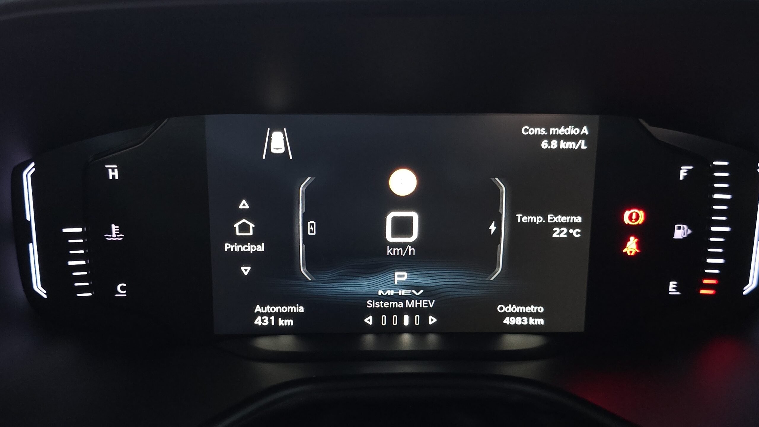 Jeep Renegade Longitude MHEV 2027 cluster