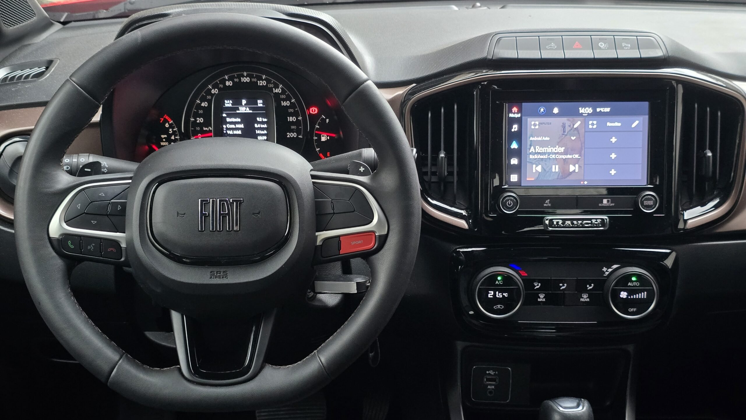 Fiat Strada Ranch 2027 painel